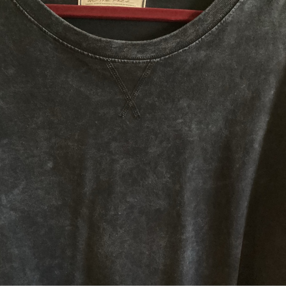 Free People We the Free Navy Blue Mineral Wash Shirt - Picture 4 of 4